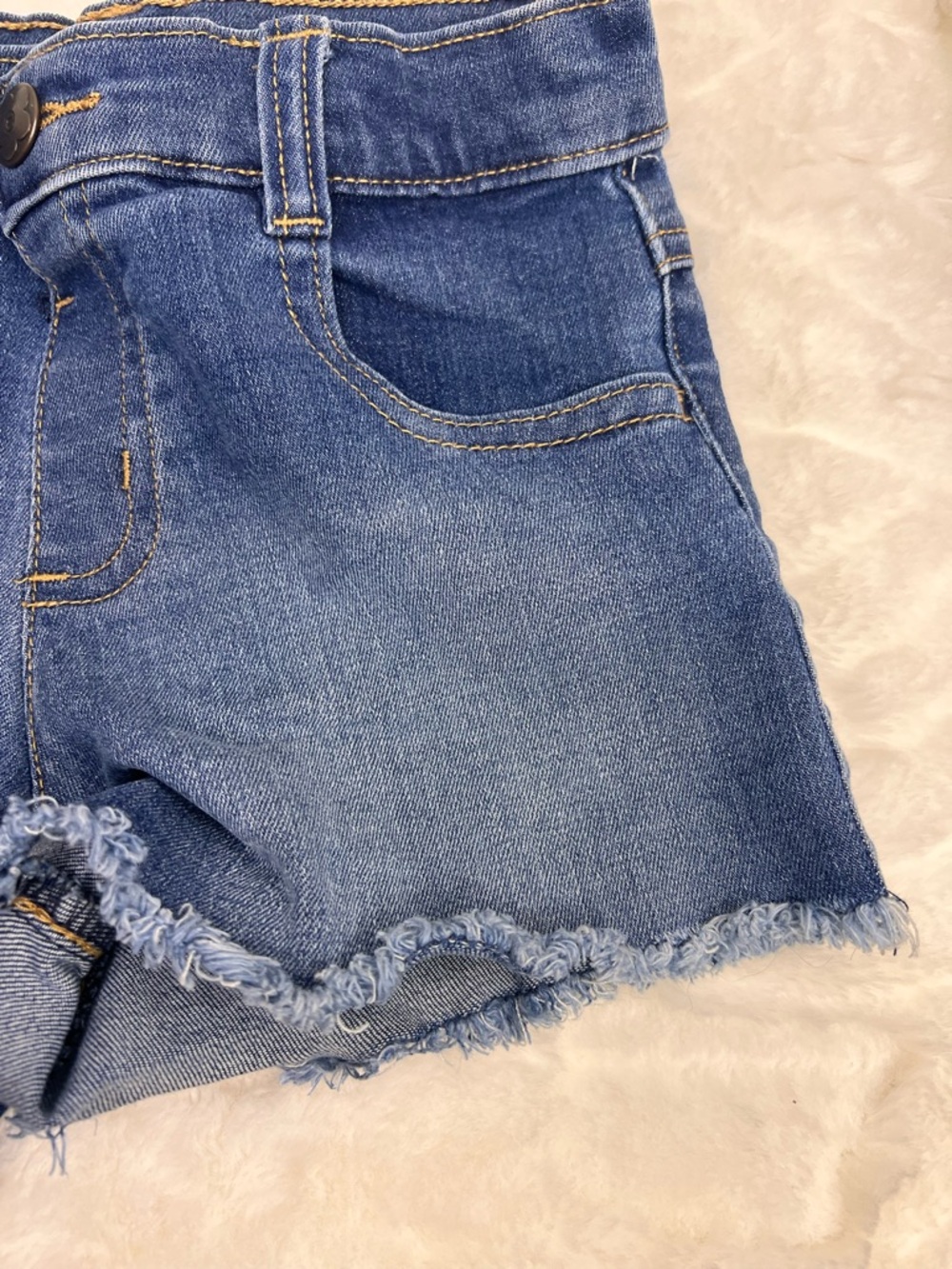 Garanimals Dark Blue Frayed Hem Denim Shorts - Picture 2 of 7